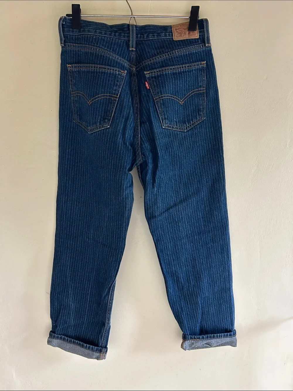 Levis Dark Blue Pinstripe Jeans
